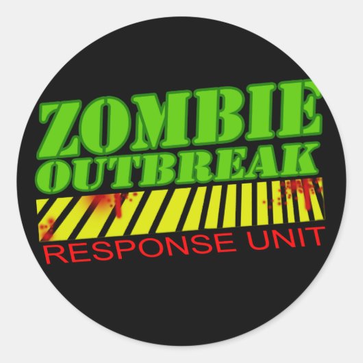 Jongens Meisjes Ondode Zombies Grappig Zombie shir Ronde Sticker (Voorkant)
