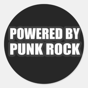 jongens meisjes POWERED BY PUNK ROCK muziek Ronde Sticker