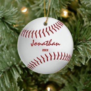 jongens meisjes sportcadeaus honkbalsoftball keramisch ornament