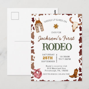 Jongens Mijn Eerste Rodeo Cowboy 1e Verjaardag Briefkaart