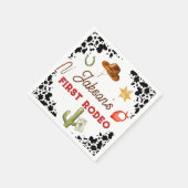 Jongens Mijn Eerste Rodeo Cowboy 1e Verjaardag Servet (Hoek)