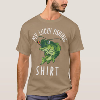 Jongens Mijn Geluksvisserij Grappige Baars Vis Pap T-shirt