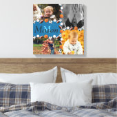 Jongens Monogram Foto Sport Collage Canvas Afdruk (Insitu (Slaapkamer))