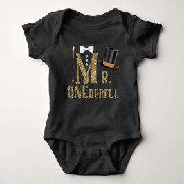 Jongens Mr. ONEderful 1st Birthday Shirten Romper