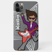 Jongens naam rockstar kinder grijze telefooncel Case-Mate iPhone case (Achterkant)
