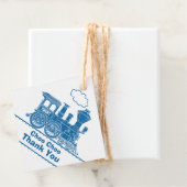 Jongens naam trein loco blauw wit verjaardag dank bedankjes labels (In situ)