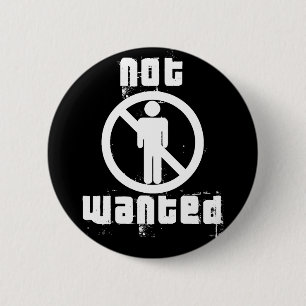 Jongens niet Gewenst zwarte Button
