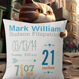 Jongen's Nursery Room Baby Stat Arrow Pattern Kussen