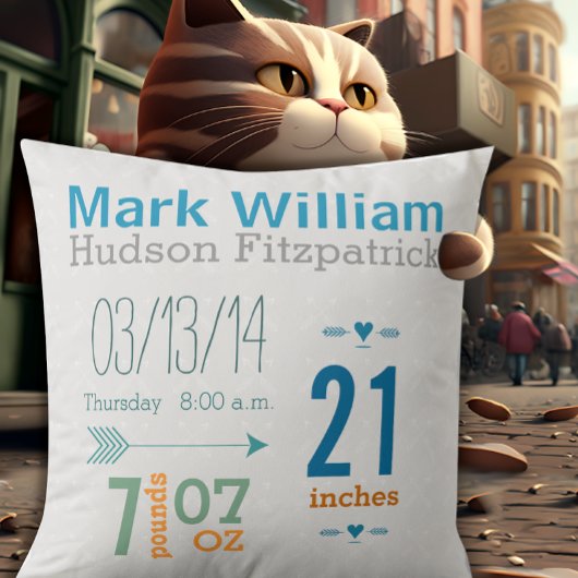 Jongen's Nursery Room Baby Stat Arrow Pattern Kussen