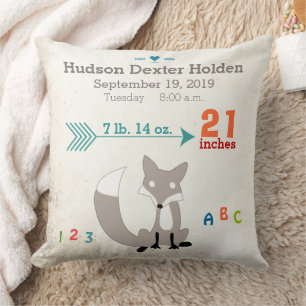 Jongen's Nursery Room Baby Stat Fox Arrow Pattern Kussen