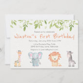 Jongen's Oerwoud Gewaardeerde uitnodiging op zater (Voorkant)