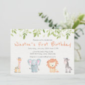 Jongen's Oerwoud Gewaardeerde uitnodiging op zater (Staand voorkant)