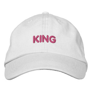 Jongens of Heren Koning Tekst Cool Visor Knap Geborduurde Pet