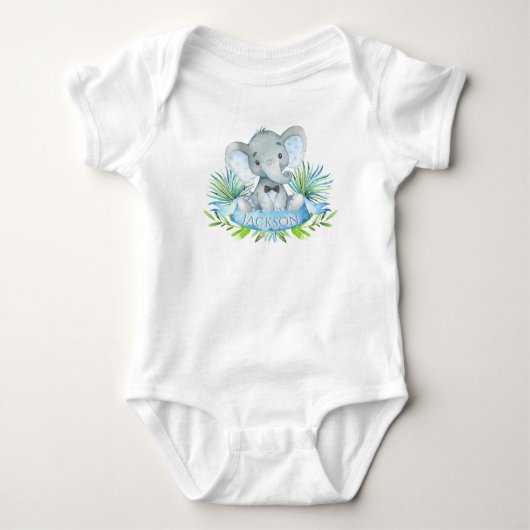 Jongens Olifant Baby Truien Romper (Voorkant)