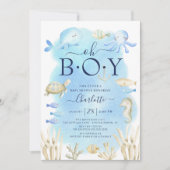 Jongens onder het Baby shower Zee Kaart (Voorkant)