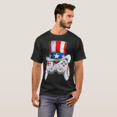 jongens op 4 juli Video Game American Flag oom Sa T-shirt (Voorkant volledig)