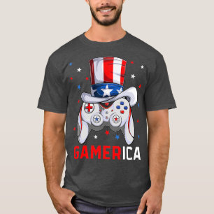 jongens op 4 juli Video Game American Flag oom T-shirt