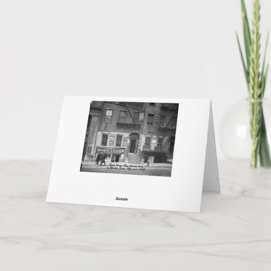 jongens op Bleecker Street Custom New Year Feestdagen Kaart (Achterkant)