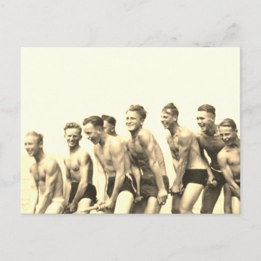 Jongens op een helling briefkaart (Voorkant)