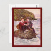  jongens op het Briefkaart Rock (Voorkant / Achterkant)