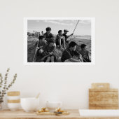 Jongens op het strand van Ventura Poster (Keuken)