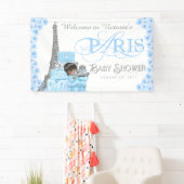 Jongens Paris Baby shower Banner (Insitu)