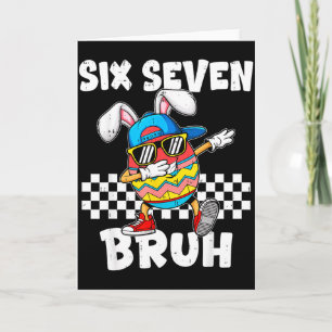 Jongens Pasen Grappige Dabbing Konijn Bruh Zes Zev Kaart