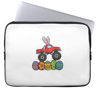 Jongens Pasen Monstertruck Gelukkige Pasen Dag Eie Laptop Sleeve