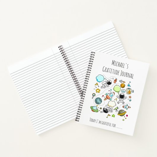 JONGENS Persoonlijk Dankbaarheidsdagboek Ruimte Th Notitieboek (Binnen)