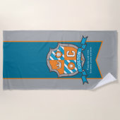 Jongens ridder schild grijs katoen letter c naam h strandlaken (Voorkant)