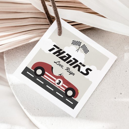 Jongens  Rode Race Auto Verjaardagsfeest Bedankjes Labels