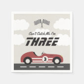 Jongens Rode Race Auto Verjaardagsfeest Servet (Voorkant)