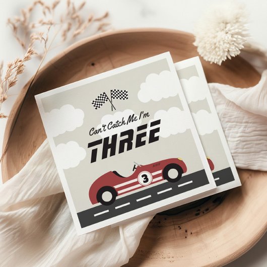 Jongens Rode Race Auto Verjaardagsfeest Servet