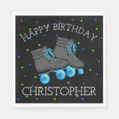 Jongen's Roller Schaats Birthday Servetten (Voorkant)
