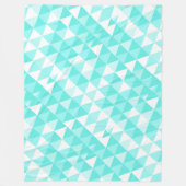 Jongens Room Modern Mint Abstract Triangle Patroon Fleece Deken (Voorkant)