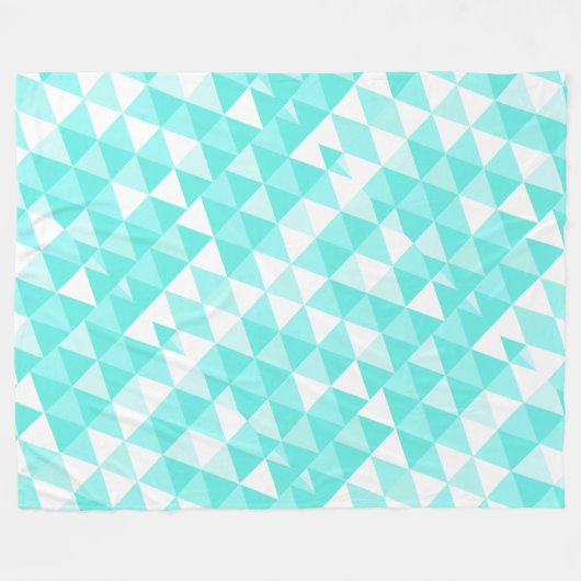 Jongens Room Modern Mint Abstract Triangle Patroon Fleece Deken (Voorkant (Horizontaal))