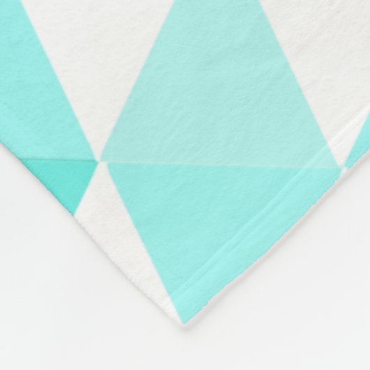 Jongens Room Modern Mint Abstract Triangle Patroon Fleece Deken (Hoek)