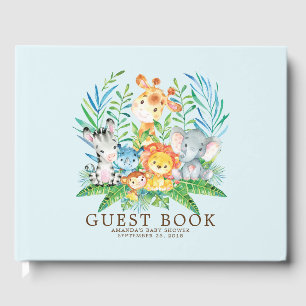 Jongens Safari Oerwoud Baby shower Gastboek Gastenboek