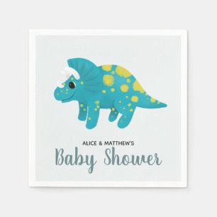 Jongens Schattig Blauw Oerwoud Dinosaurus Baby sho Servet