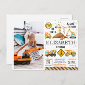 Jongens Schattig Moderne Bouw Kinder Verjaardag Briefkaart (Voorkant / Achterkant)