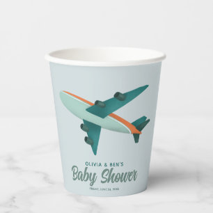 Jongens Schattige Blue Airplane Travel Papieren Bekers