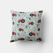 Jongens Schattige Boerderij Dier Patroon Monogram  Kussen (Achterkant)