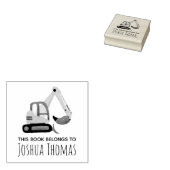 Jongens Schattige Bouw Graafmachine Kinderen Boekp Rubberstempel (Gestempeld)