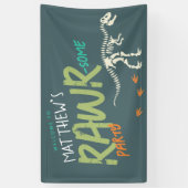 Jongens Schattige Dinosaurus Dig Kids Verjaardag W Spandoek (Verticaal)