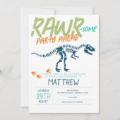 Jongens Schattige Moderne Dinosaurus Fossiel Kinde Kaart (Voorkant)