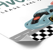 Jongens Schattige twee snelle 2e verjaardag auto's Poster (Hoek)