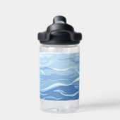 Jongens Schattigee Schildpad Gepersonaliseerde Blu Waterfles (Achterkant)