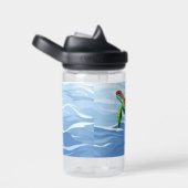 Jongens Schattigee Schildpad Gepersonaliseerde Blu Waterfles (Rechts)