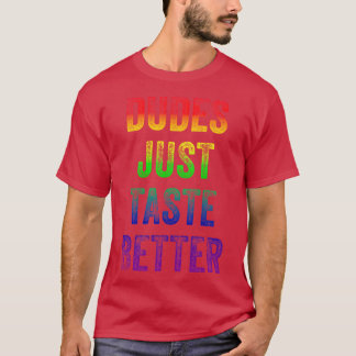 Jongens smaken gewoon beter gay geretoucheerd retr t-shirt