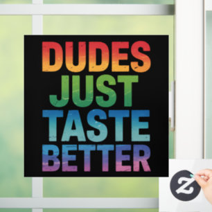 Jongens Smaken Simpelweg Beter Grappige Gay Pride Raamsticker